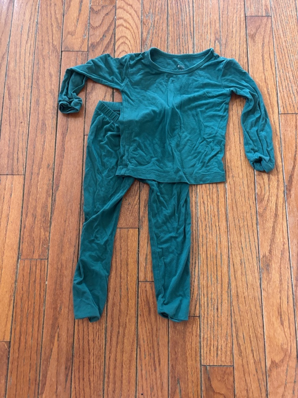 Kyte BABY Teal Green Kids Long Sleeve Pajama Set